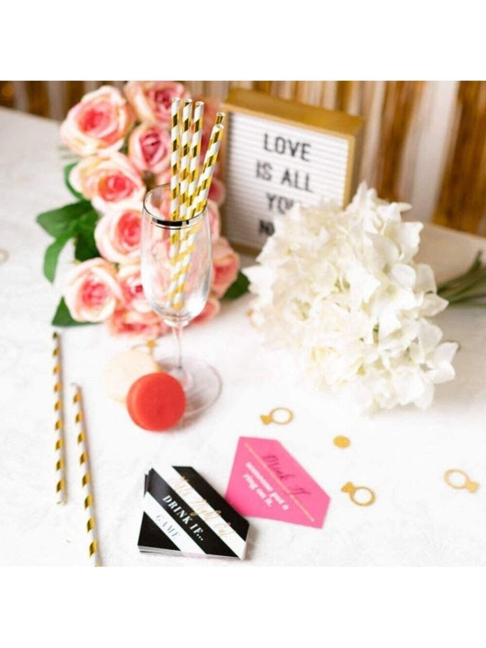 Gold Bridal shower Bachelorette party decorations - Picture 3 of 7